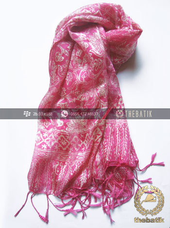 Selendang Batik Murah Grosir Warna Pink Thebatik Id Gambar Abstrak