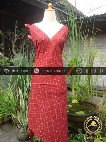 Kain Batik Tulis Jogja Motif Kawung Merah