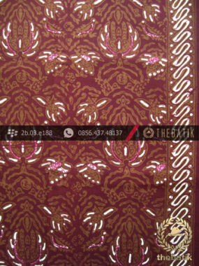 Batik Cap Tulis Jogja Motif Semen Latar Marun