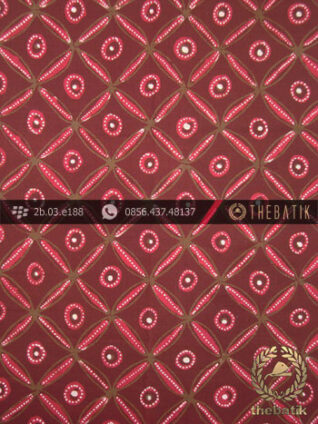 Kain Batik Tulis Jogja Motif Kawung Marun