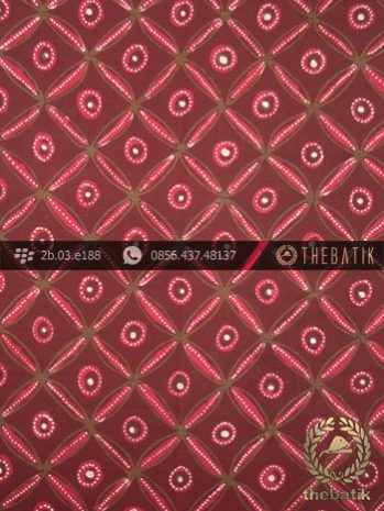Kain Batik Tulis Jogja Motif Kawung Marun
