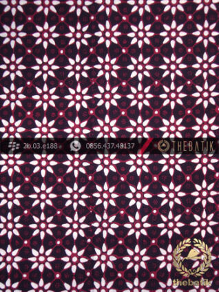 Kain Batik Cap Jogja Motif Kembang Tanjung Ungu