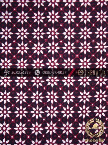 Kain Batik Cap Jogja Motif Kembang Tanjung Ungu