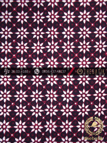 Kain Batik Cap Jogja Motif Kembang Tanjung Ungu
