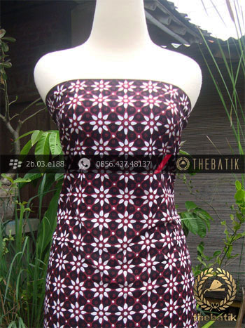 Kain Batik Cap Jogja Motif Kembang Tanjung Ungu