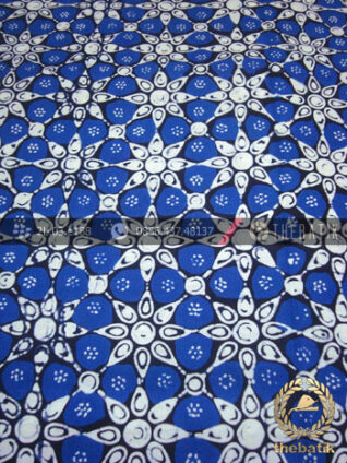 Kain Batik Cap Jogja Motif Kembang Tanjung Biru