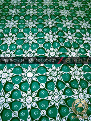 Kain Batik Cap Jogja Motif Kembang Tanjung Hijau
