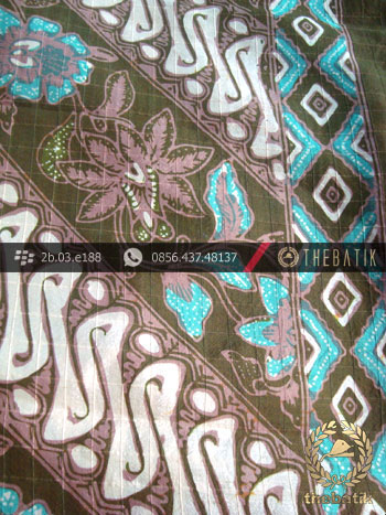 Sarung Selendang Batik Sutera Motif Lawasan Hijau