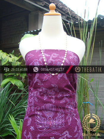 Kain Batik Tulis Jogja Motif Gurdo Ungu