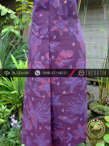 Kain Batik Tulis Jogja Motif Buketan Ungu