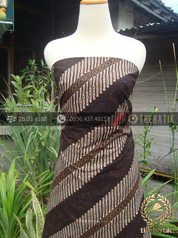 Kain Batik Cap Tulis Jogja Motif Parang Srimpi Hijau
