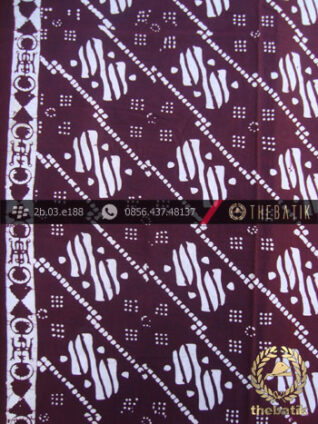 Kain Batik Cap Jogja Motif Ceplok Marun