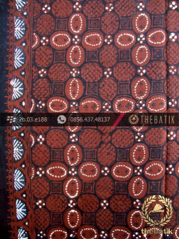 Kain Batik Cap Tulis Jogja Motif Kawung Sisik Sogan