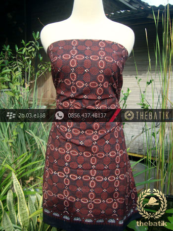 Kain Batik Cap Tulis Jogja Motif Kawung Sisik Sogan
