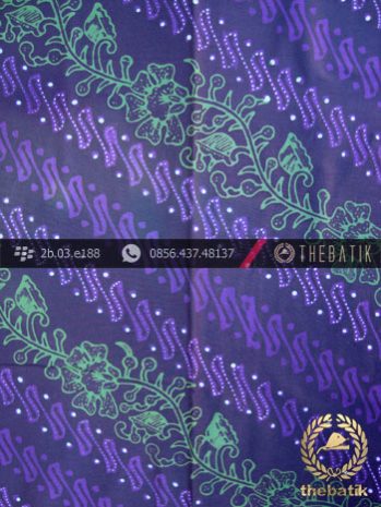 Kain Batik Cap Tulis Jogja Motif Parang Seling Kembang Ungu
