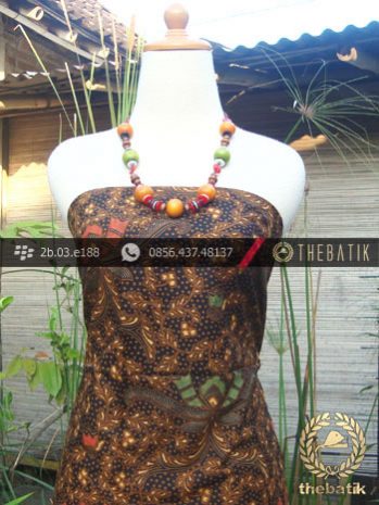 Kain Batik Cap Solo Motif Pisan Bali Coletan