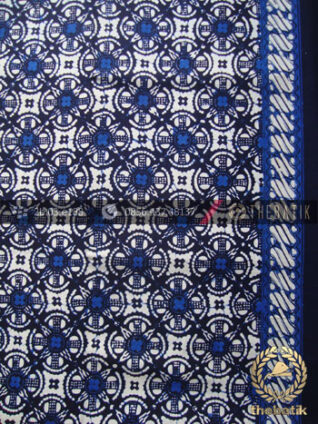 Kain Batik Cap Jogja Motif Cakar Biru