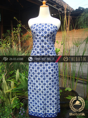 Kain Batik Cap Tulis Jogja Motif Tunjung Biru