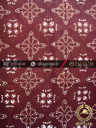 Kain Batik Cap Tulis Jogja Motif Jayakirana Marun