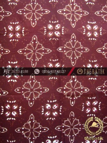 Kain Batik Cap Tulis Jogja Motif Jayakirana Marun