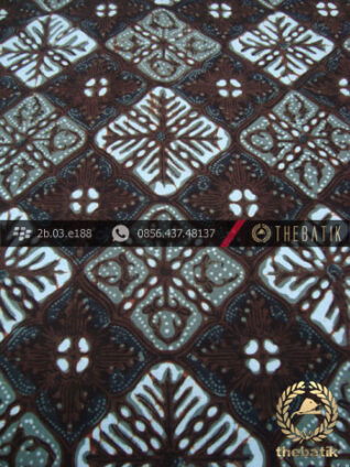 Kain Batik Cap Tulis Jogja Motif Nitik Biru Air