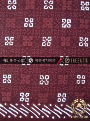 Kain Batik Cap Tulis Jogja Motif Nitik Marun