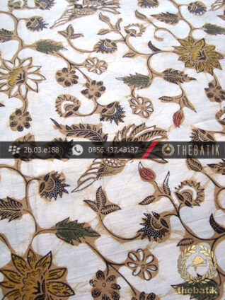 Kain Batik Coletan Solo Motif Burung Latar Putih