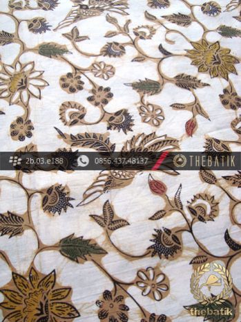 Kain Batik Coletan Solo Motif Burung Latar Putih