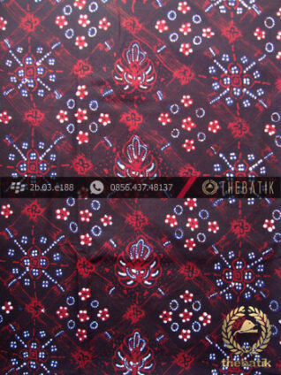 Kain Batik Tulis Jogja Motif Gurdo Latar Hitam