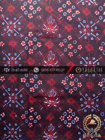 Kain Batik Tulis Jogja Motif Gurdo Latar Hitam