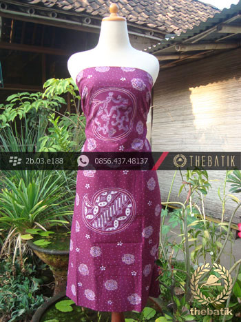 Kain Batik Tulis Jogja Motif Keong Ungu Kontemporer