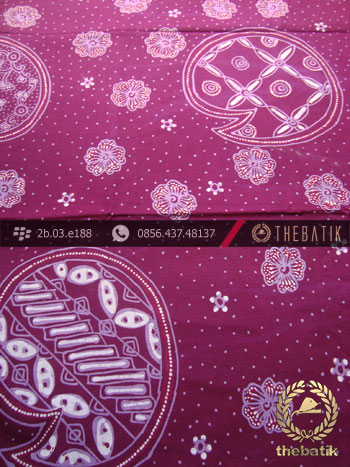 Kain Batik Tulis Jogja Motif Keong Ungu Kontemporer