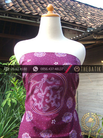 Kain Batik Tulis Jogja Motif Keong Ungu Kontemporer