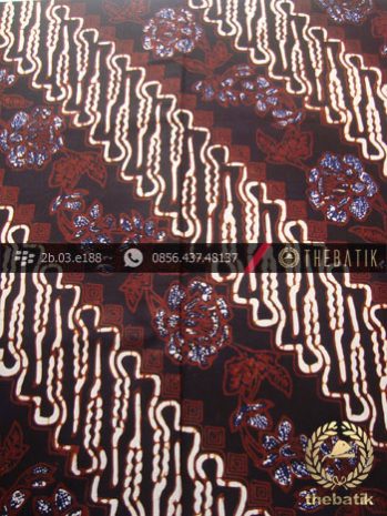 Kain Batik Cap Jogja Motif Parang Curigo Seling Kembang
