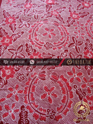 Kain Batik Tulis Jogja Motif Bantulan Galaran Merah-2