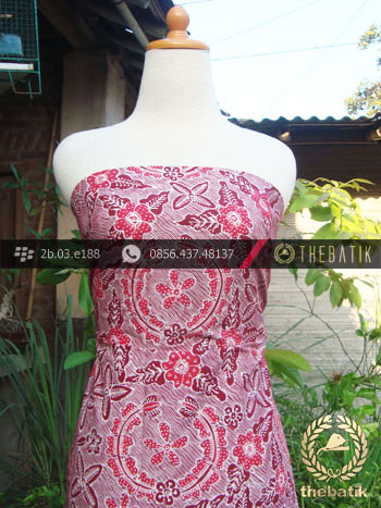 Kain Batik Tulis Jogja Motif Bantulan Galaran Merah-2