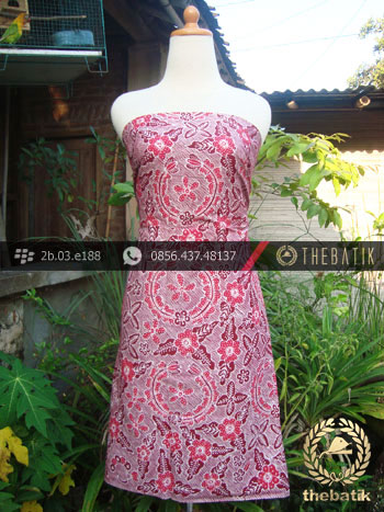 Kain Batik Tulis Jogja Motif Bantulan Galaran Merah-2