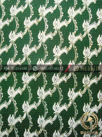 Kain Batik Cap Jogja Motif Kantil Hijau
