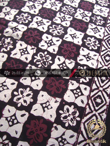 Kain Batik Cap Jogja Motif Ceplok Ungu