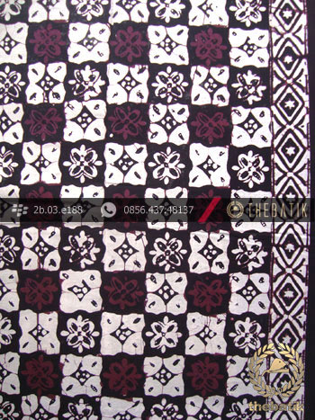 Kain Batik Cap Jogja Motif Ceplok Ungu