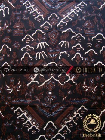 Kain Batik Tulis Jogja Motif Cuwiri Latar Hitam