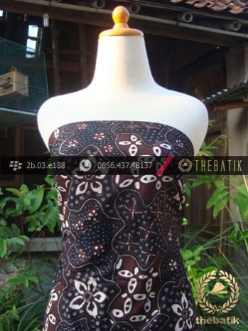 Kain Batik Tulis Jogja Motif Sekar Jagat Kontemporer Hitam