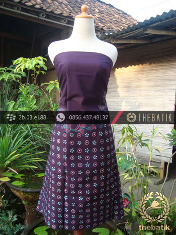 Kain Batik Tulis Jogja Motif Kontemporer Biru-Ungu