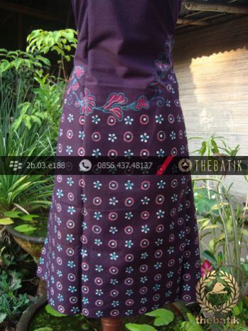 Kain Batik Tulis Jogja Motif Kontemporer Biru-Ungu