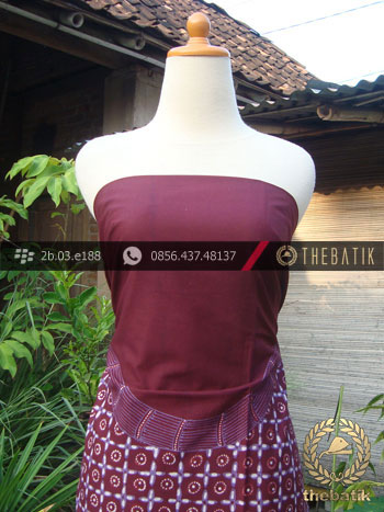 Kain Batik Tulis Jogja Motif Kontemporer Marun-Ungu