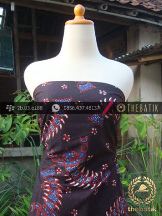 Kain Batik Tulis Jogja Motif Urang-Urangan Latar Hitam