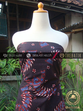 Kain Batik Tulis Jogja Motif Urang-Urangan Latar Hitam
