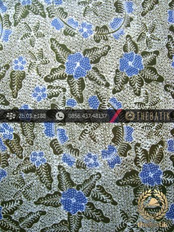 Kain Batik Tulis Jogja Motif Bantulan Gringsing Hijau Biru