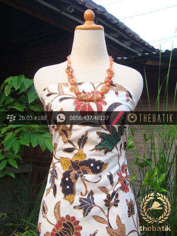 Kain Batik Coletan Solo Motif Cendrawasih Latar Putih