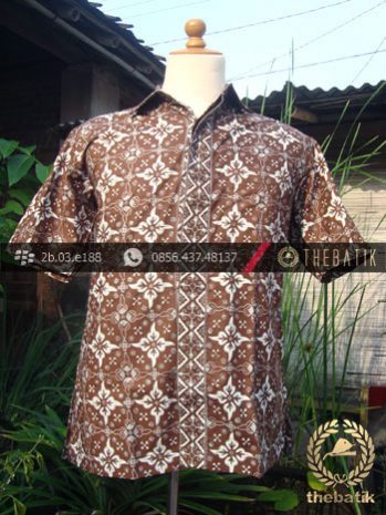 Hem Batik Cap Tulis Jogja Motif Kembang Sikatan
